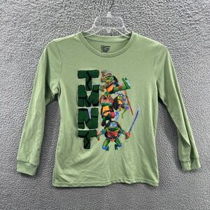 Teenage Mutant Ninja Turtles Mutant Mayhem Kids Long Sleeve Shirt XL Green TMNT